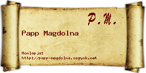 Papp Magdolna névjegykártya