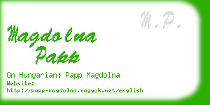 magdolna papp business card